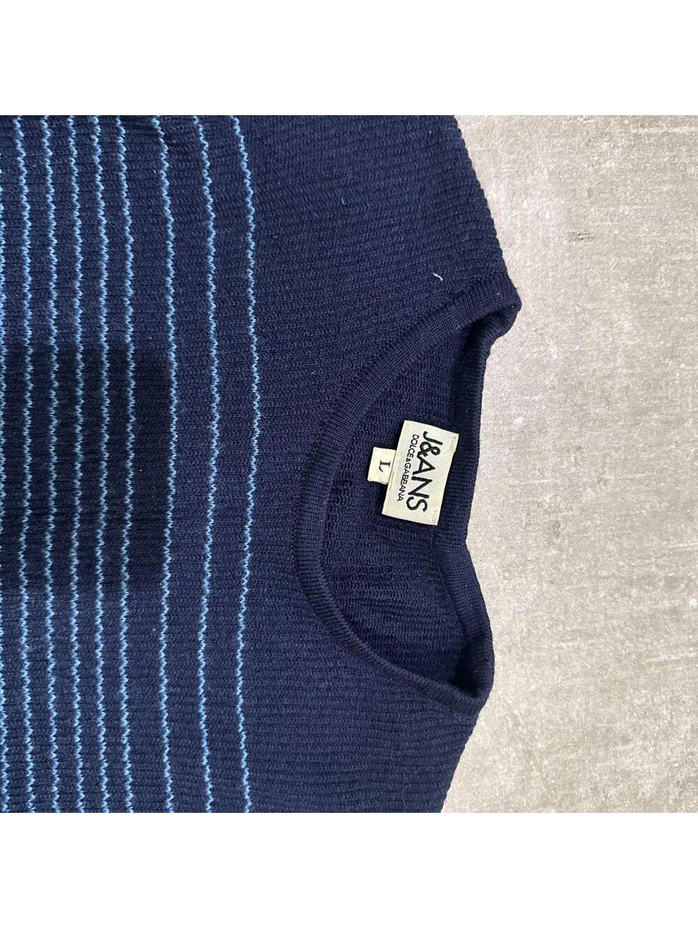 Vintage Dolce & Gabbana Blue Logo Sweater - Picture 2 of 4
